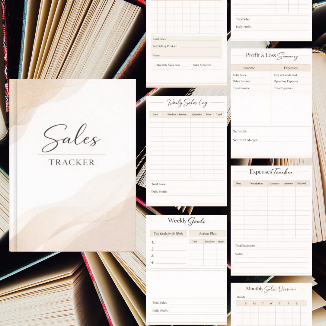 2026 Professional Sales Tracker - Small Business Revenue Log & Profit Journal - Financial Growth Dashboard - Digital PDF Business Planner