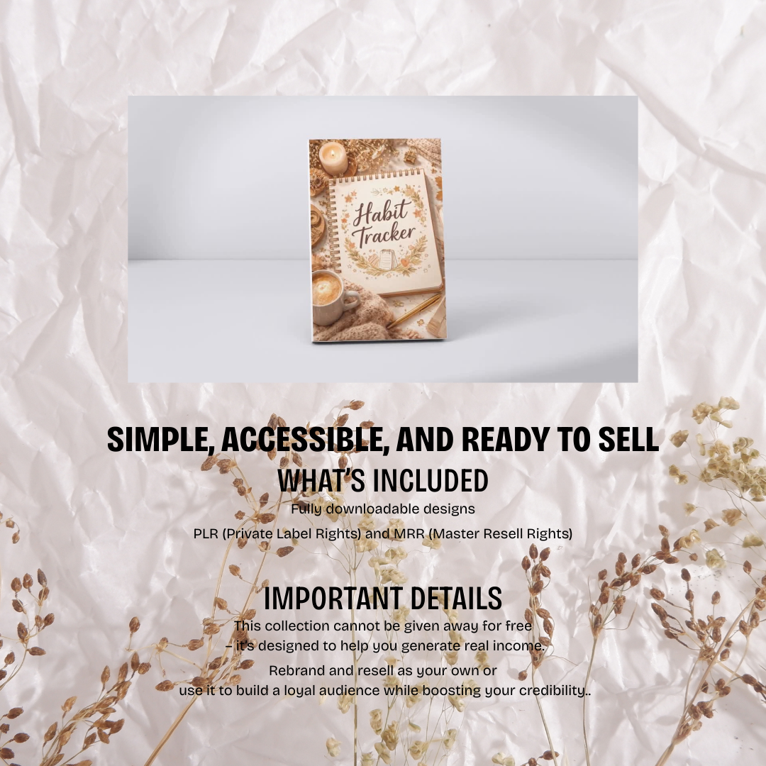 Habit Tracker Printable PDF PNG | Daily & Monthly Habit Tracking Planner | Productivity & Routine Builder | Instant Download