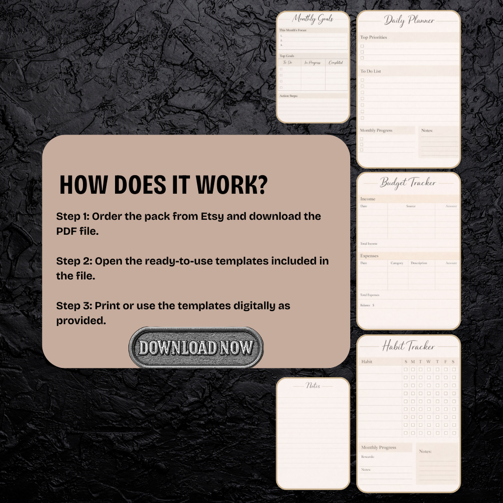 Digital Product Planner PDF PNG | Online Business Strategy Organizer | Etsy Seller Project Management Log | Product Launch Checklist Template