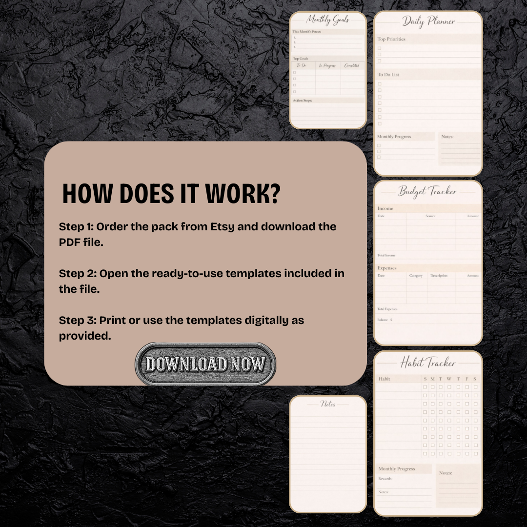 Digital Product Planner PDF PNG | Online Business Strategy Organizer | Etsy Seller Project Management Log | Product Launch Checklist Template