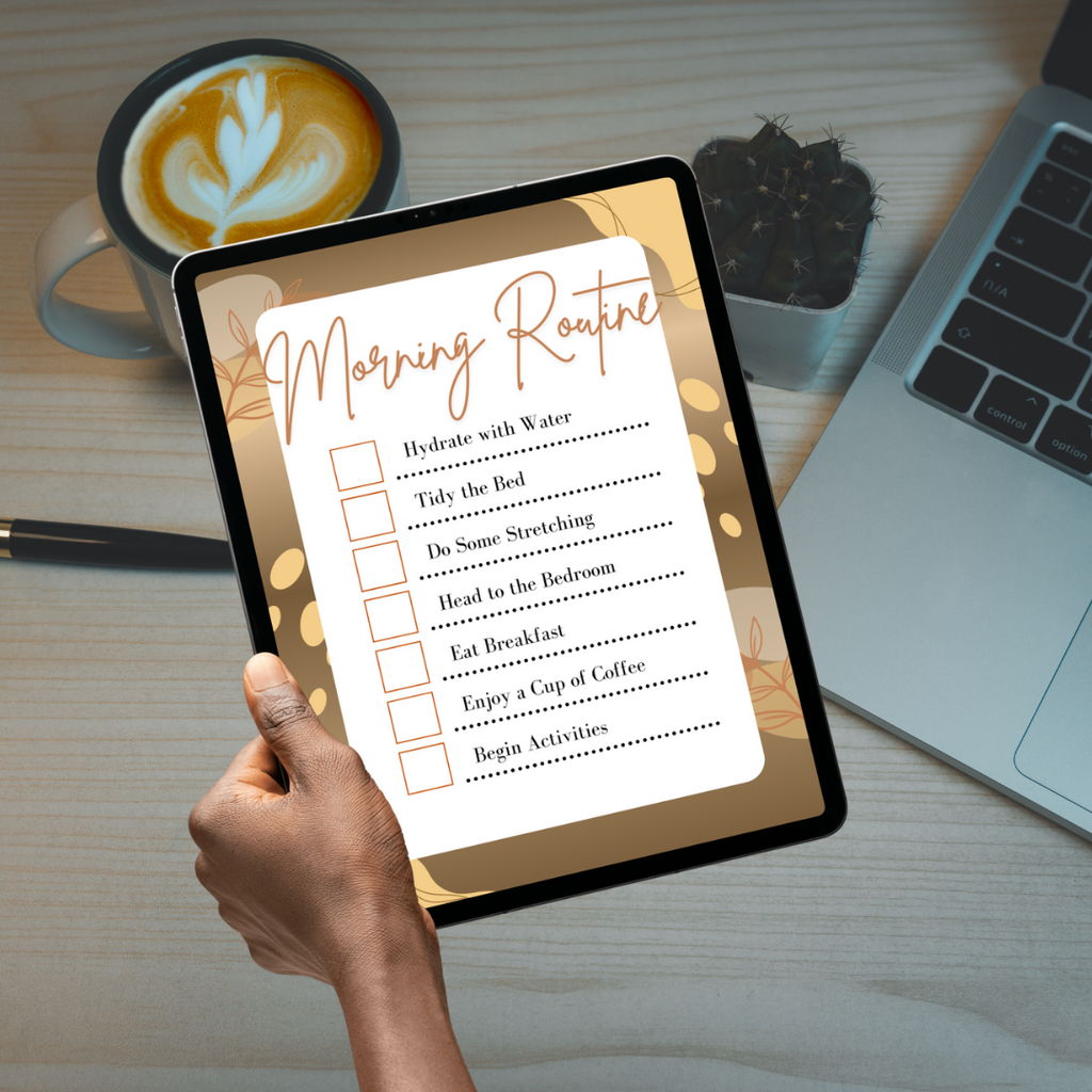 Morning Night Routine Challenge Planner PNG PDF Success Roadmap Growth Mastery Blueprint Habit Achievement Kit Wellness Pro Ritual Set