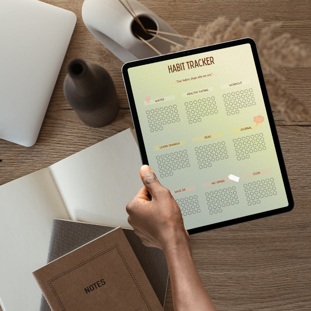 Habit Tracker Printable PDF PNG | Daily & Monthly Habit Tracking Planner | Productivity & Routine Builder | Instant Download
