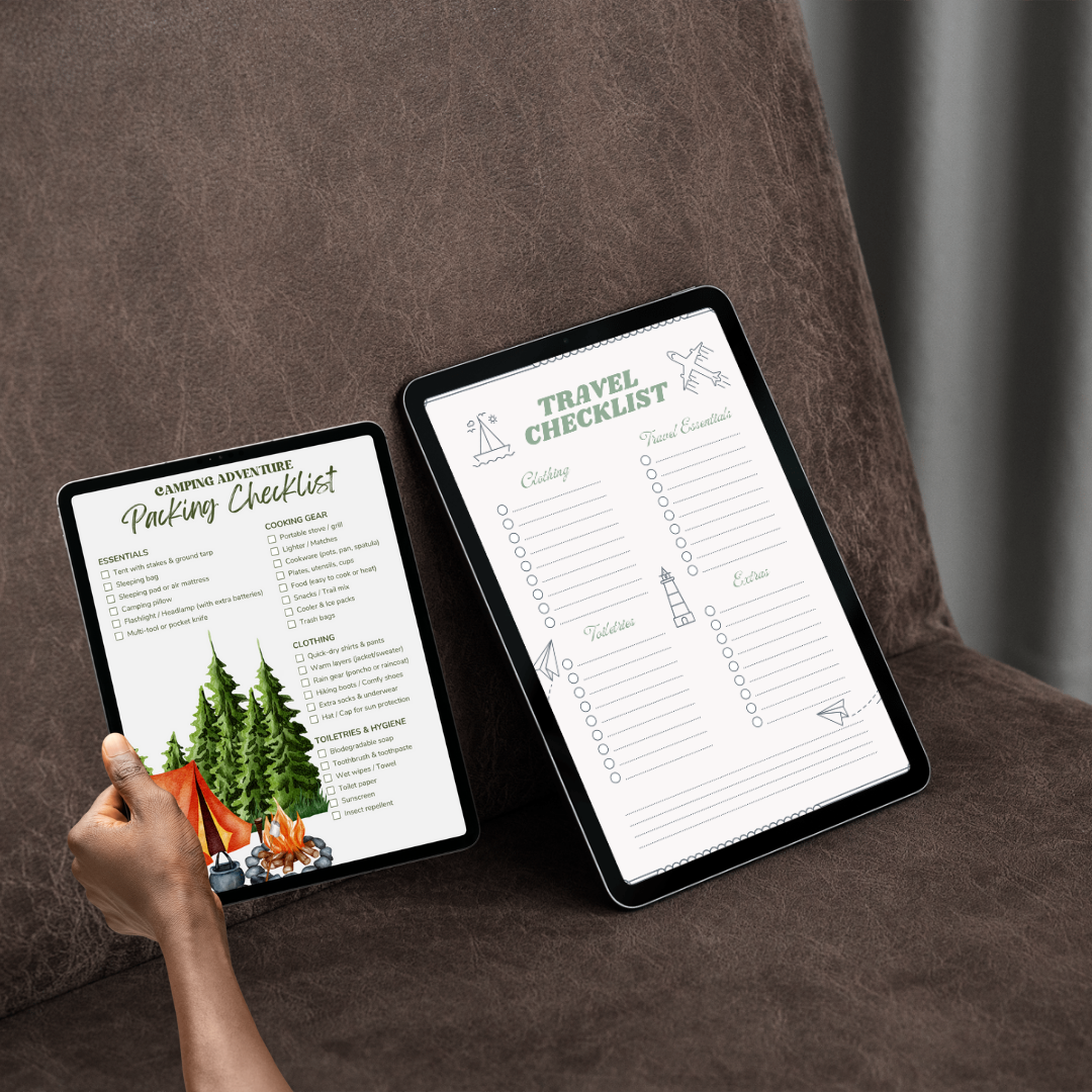 Packing Checklist PNG PDF Success Roadmap Travel Growth Mastery Blueprint Luggage Management Achievement Kit Vacation Strategy Pro Set Logistics Plan