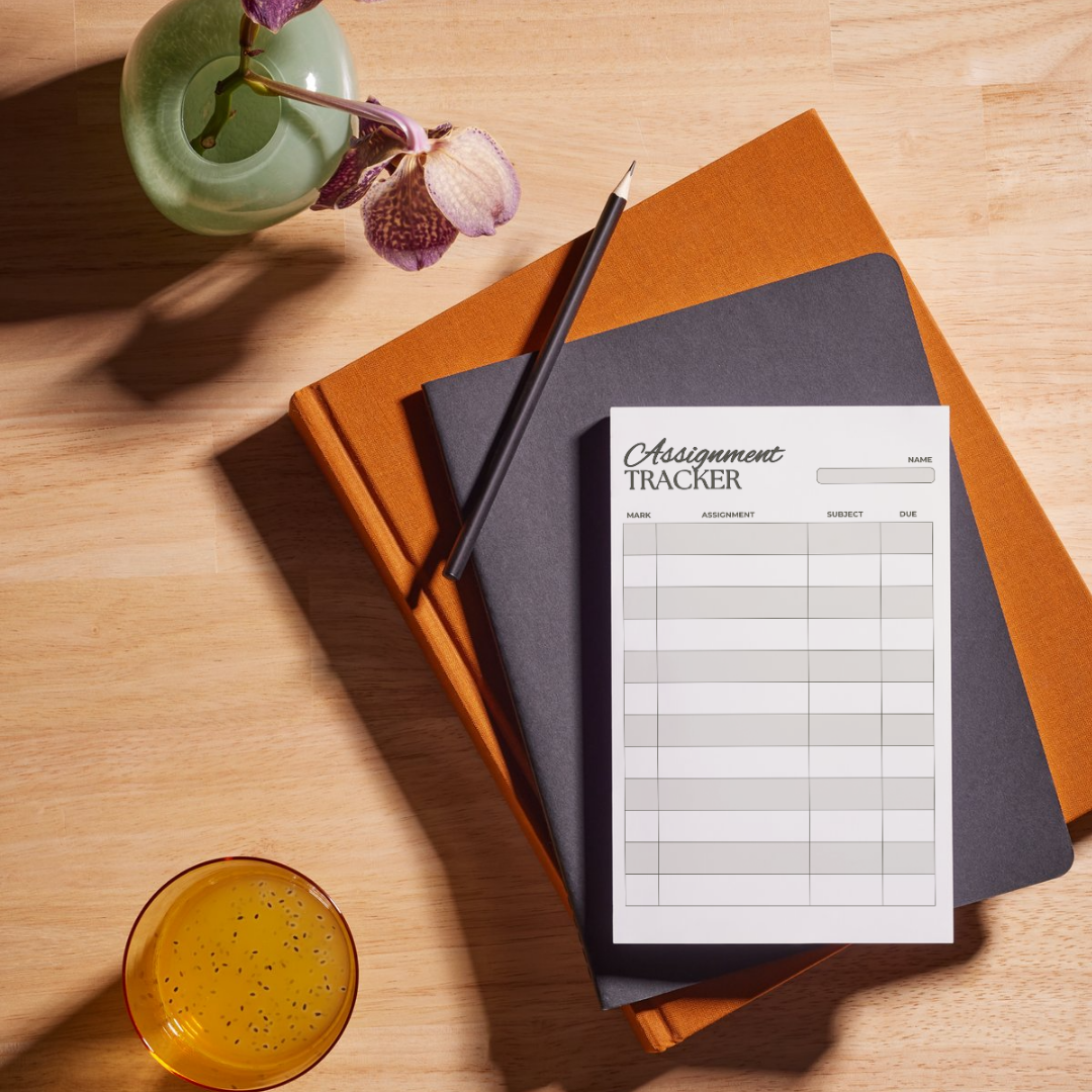 Assignment tracker PDF PNG | University School Task Organizer | Student Academic Workload Checklist Template | Homework Study Success Log