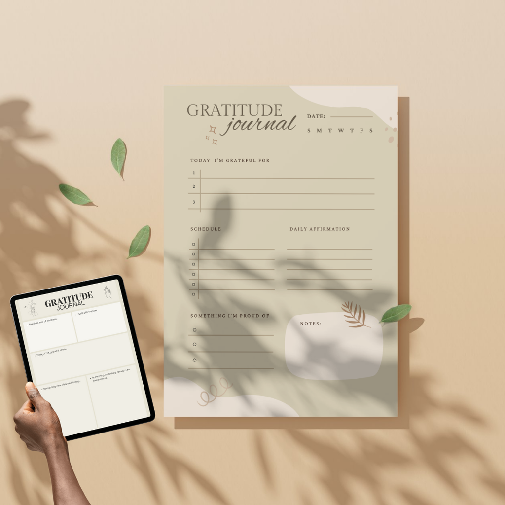Gratitude Journal Tracker PNG PDF Success Roadmap Growth Mastery Blueprint Mindfulness Achievement Kit Wellness Pro Set Mental Sovereignty